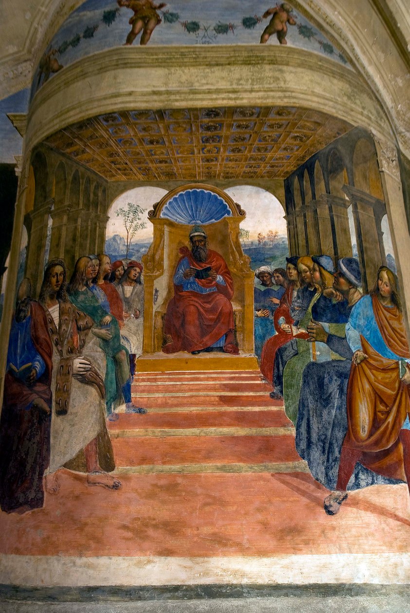 Life of St Benedict, Scene 2: Benedict Leaves the School in Rome by Il Sodoma