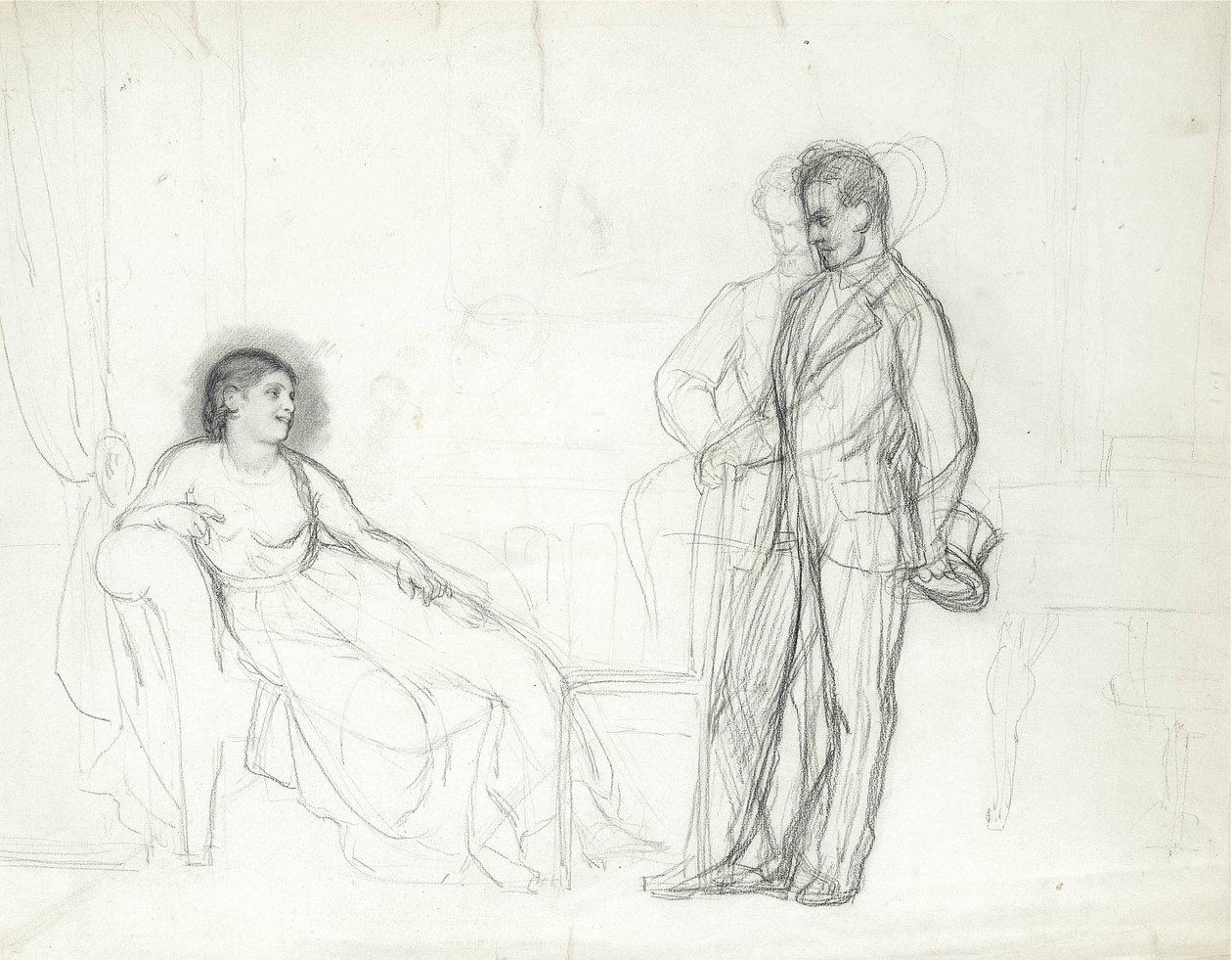 Adelina Patti as Violetta in the opera La traviata by Giuseppe Verdi by Ilya Efimovich Repin