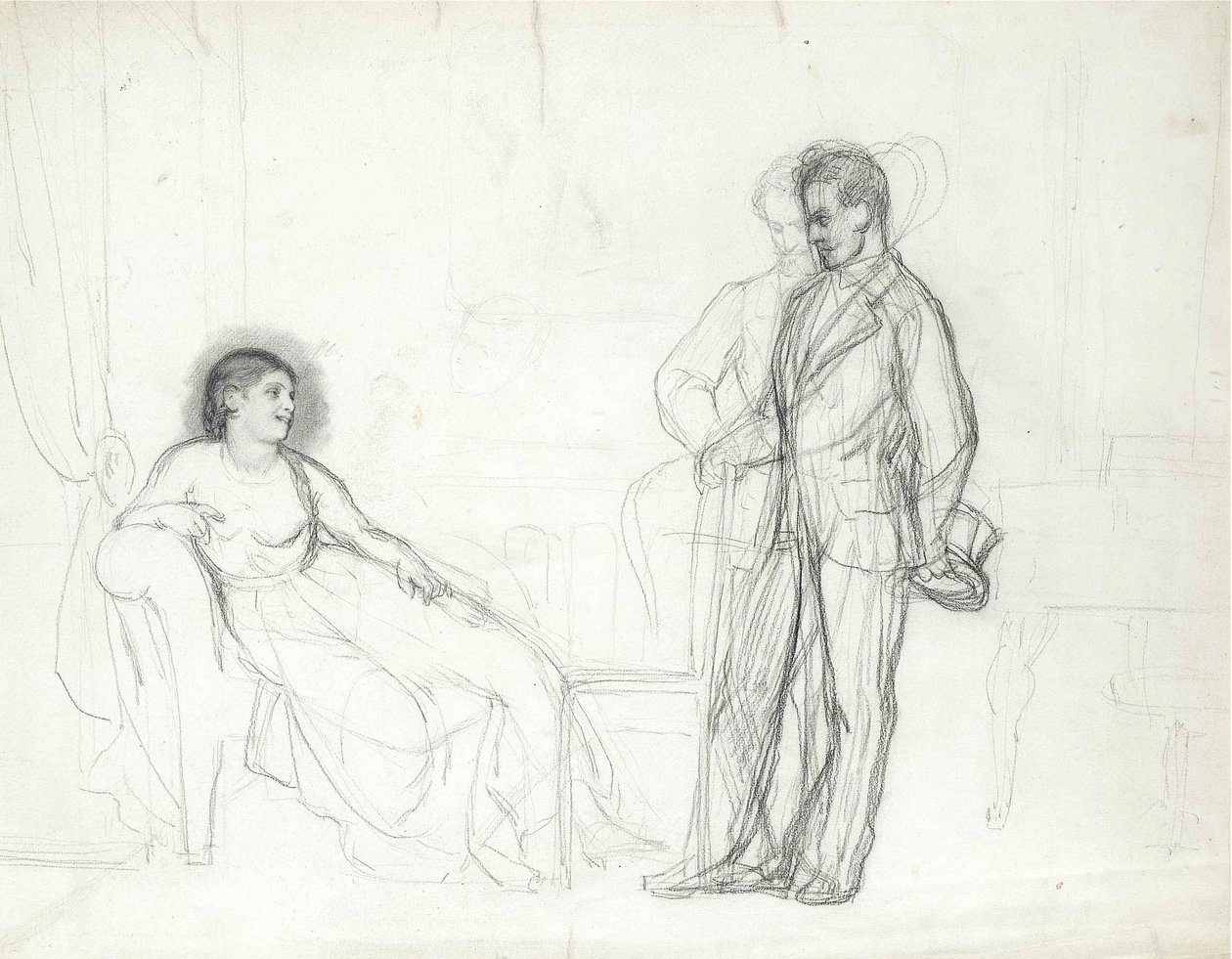 Adelina Patti as Violetta in the Opera La Traviata by Giuseppe Verdi by Ilya Efimovich Repin