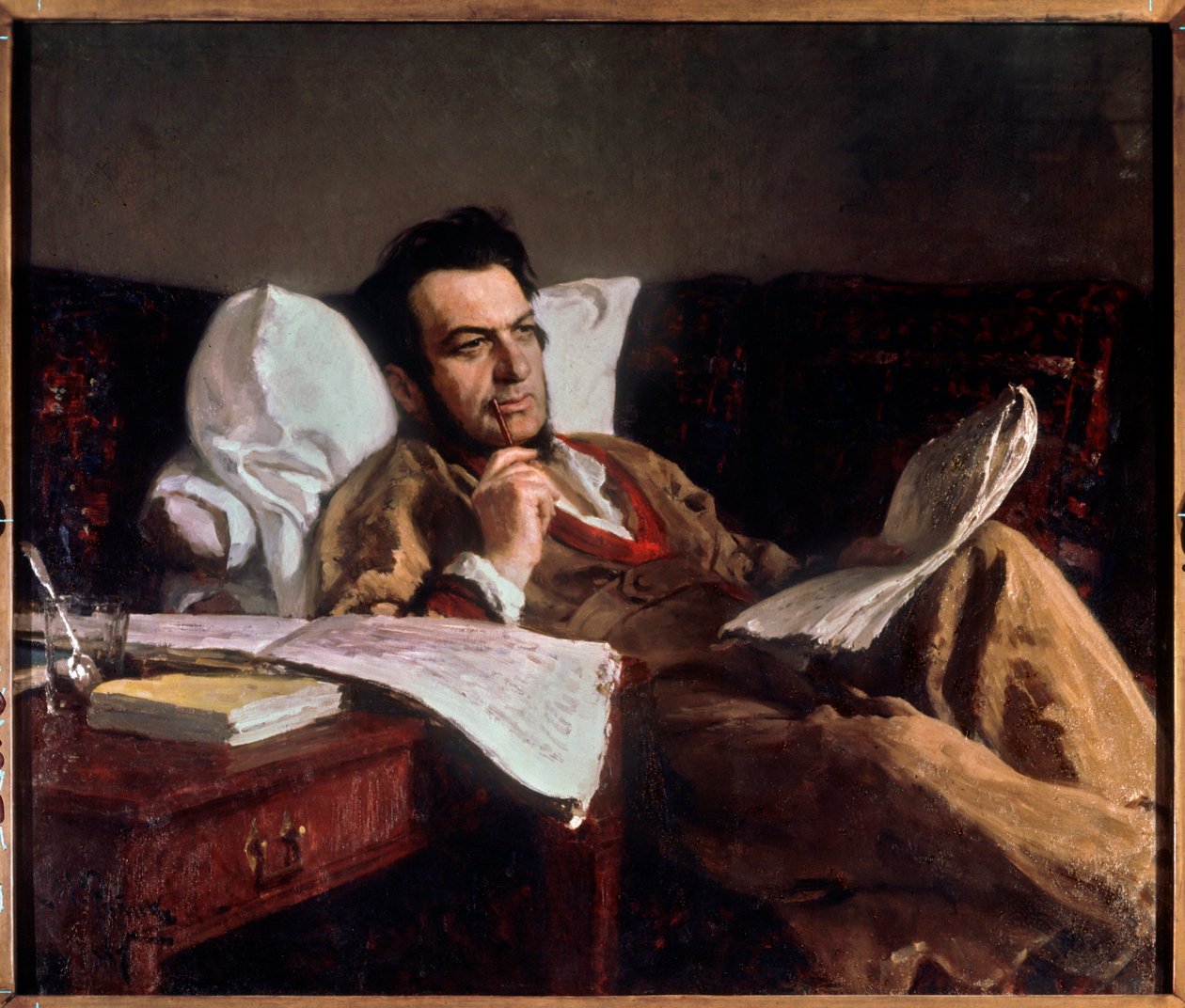 Portrait of the Composer Mikhail I Glinka by Ilya Efimovich Repin