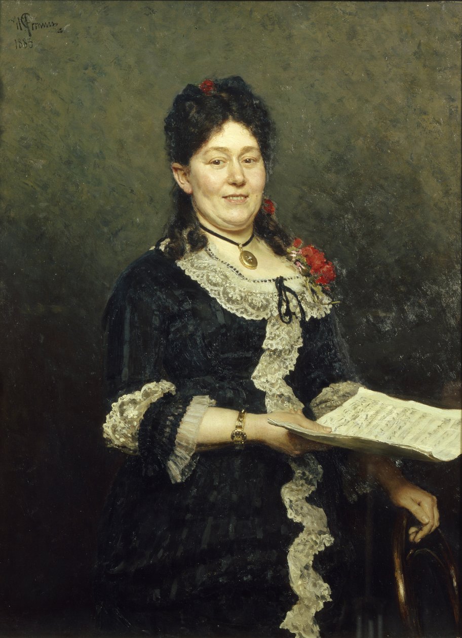 Portrait of the opera singer Alexandra Molas by Ilya Efimovich Repin