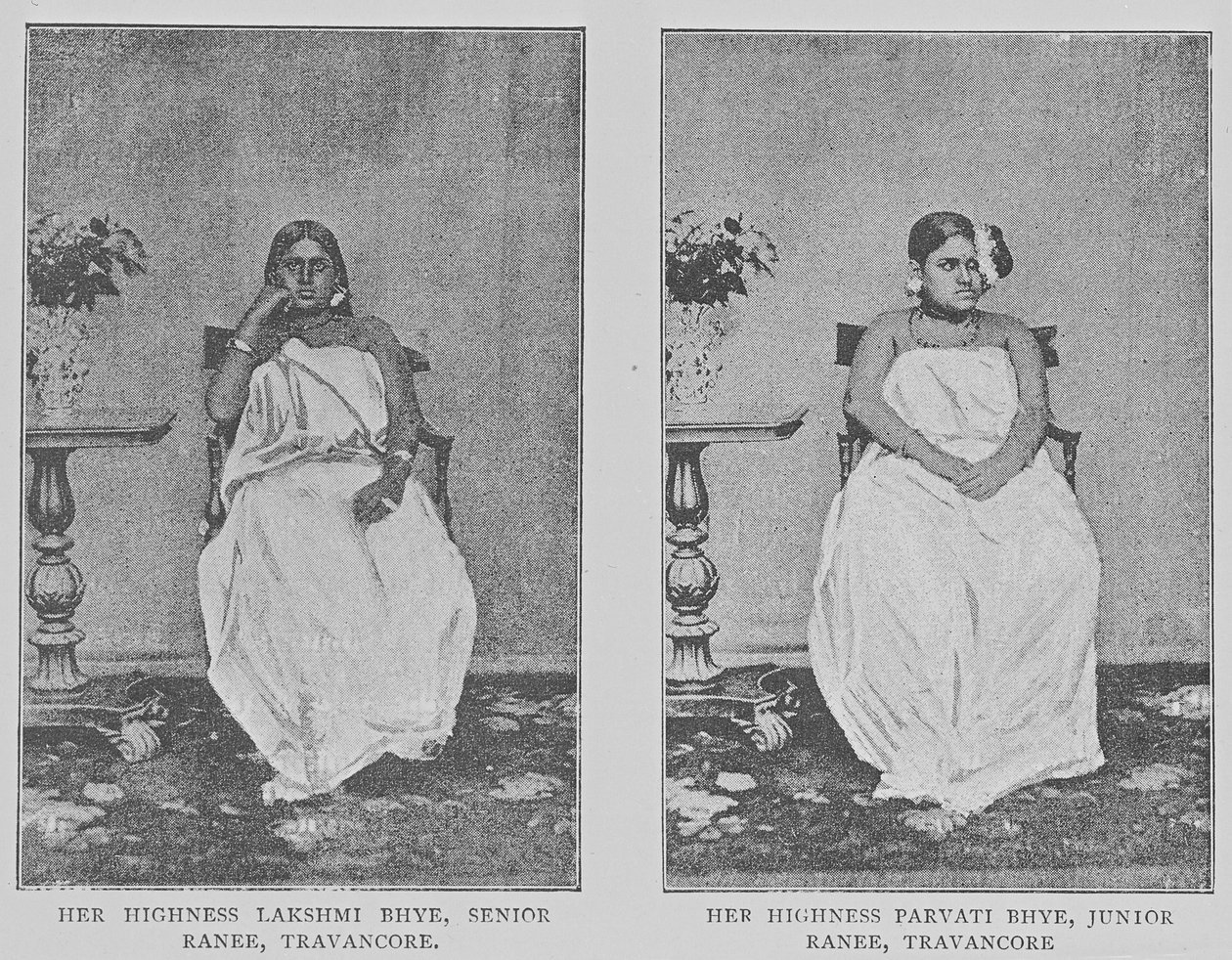 Two Ranis of Travancore by Indian photographer