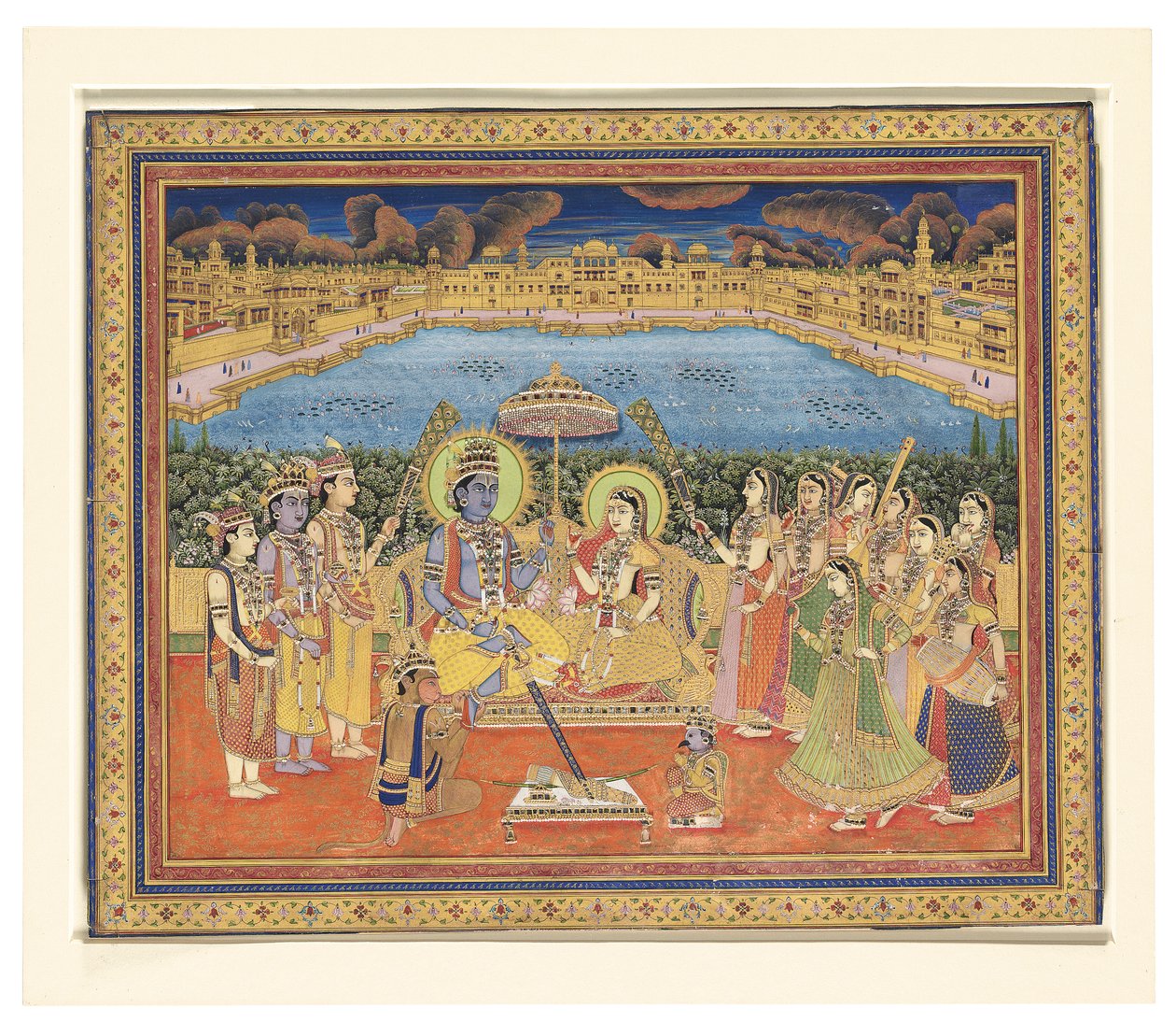 A painting of Rama and Sita, India, Jaipur, c.1800 by Indian School