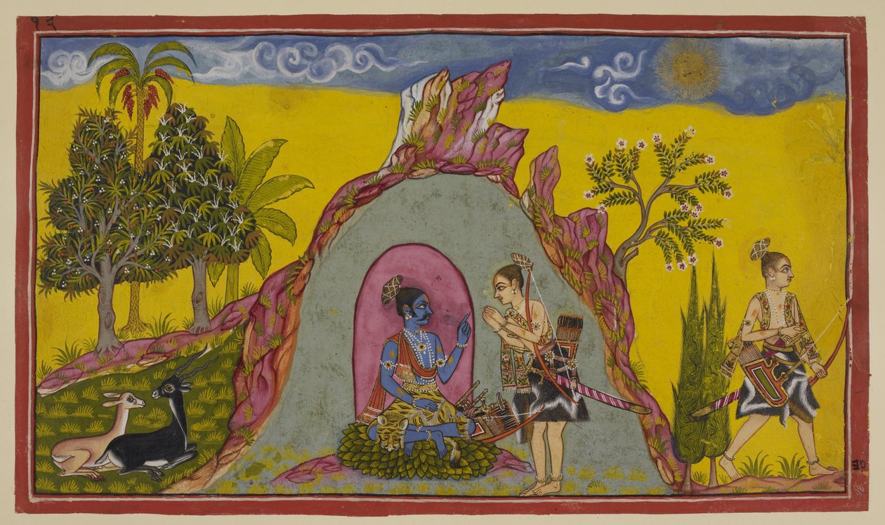 On Mount Prasravana, the two princes wait until the advent of autumn and of the season for going to war, in the meantime revelling in the beauty of the flora and fauna on the mountain and the wonders of the rainy season. But once enthr by Indian School