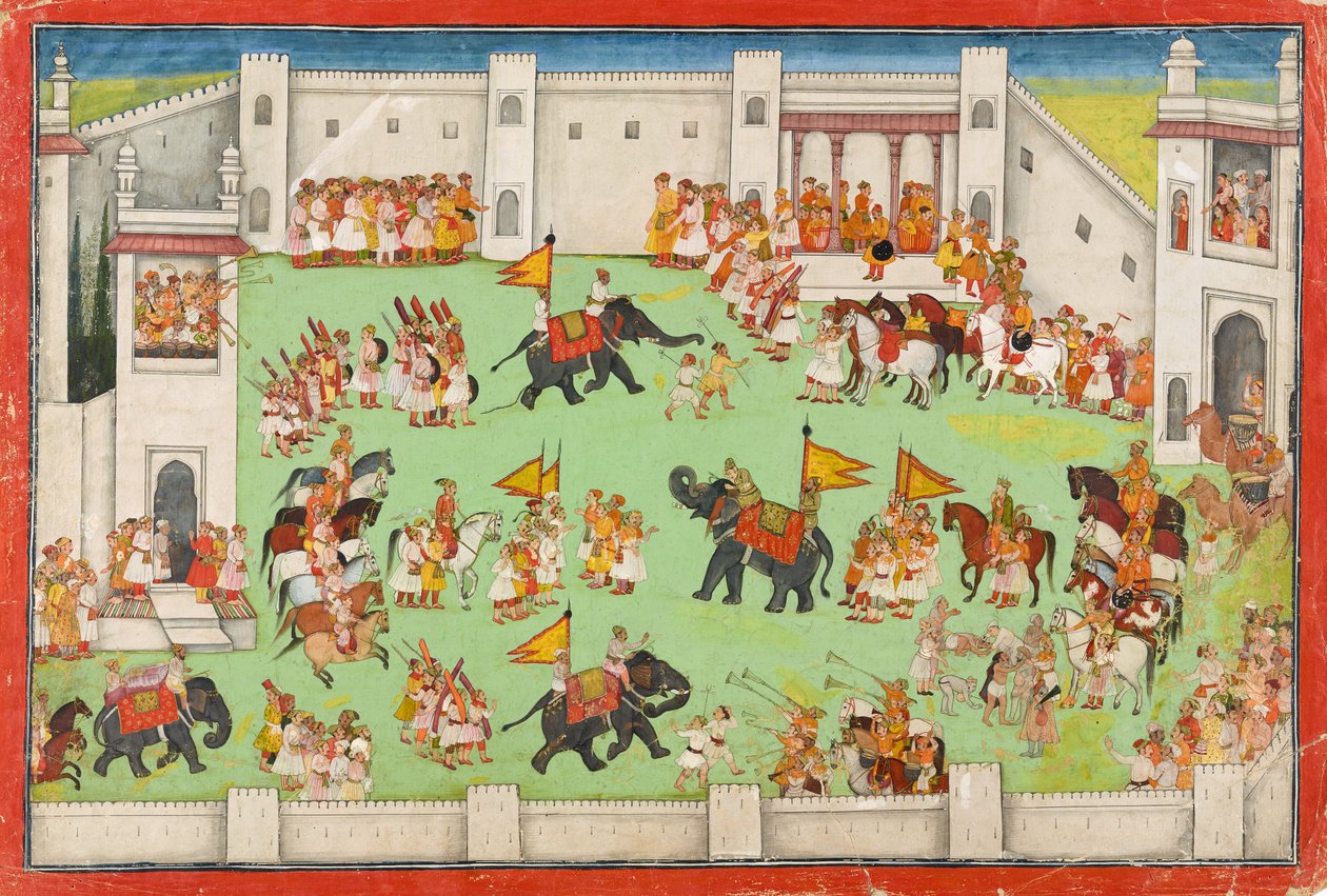Arrival of the Groom at the Palace, folio from a Ramayana by Indian School