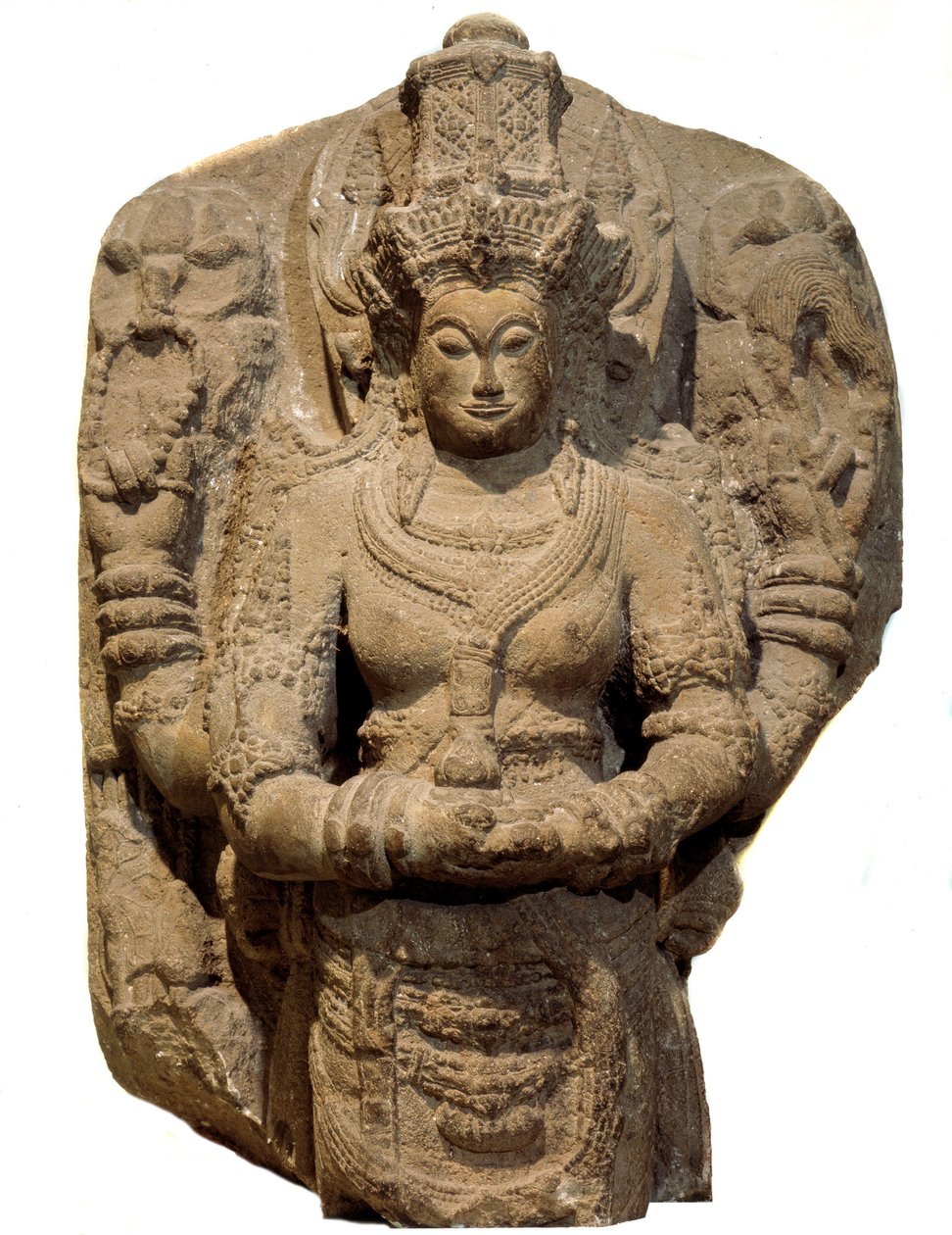 Hinduism: stele dedicated to the goddess Devi. 15th century From the ...