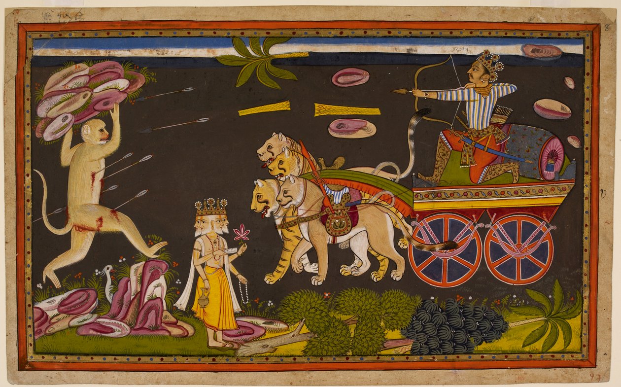 Indrajit battles Hanuman, who allows himself to be captured to meet ...