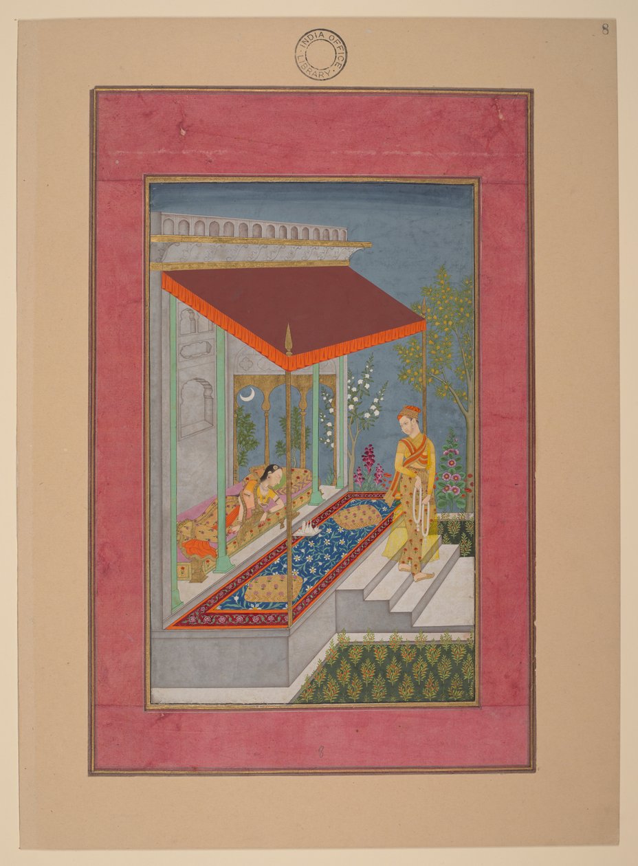 Lalita Ragini, India, Hyderabad, circa 1760; Johnson Album 37, no 8 by Indian School