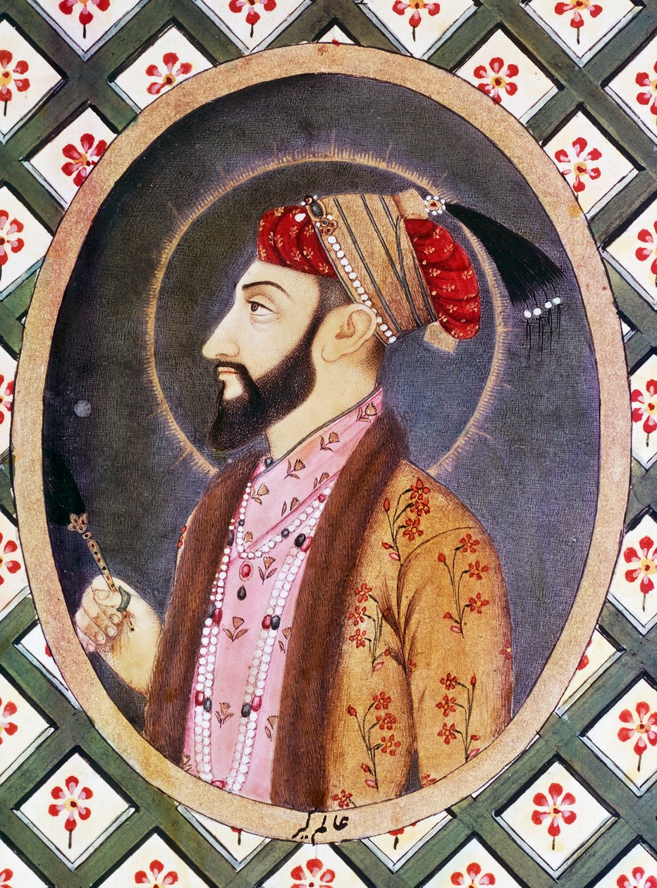 Portrait of Mughal Emperor Aurangzeb known as Alamgir I (1618-1707), ruler of India from 1658 to 1717 by Indian School