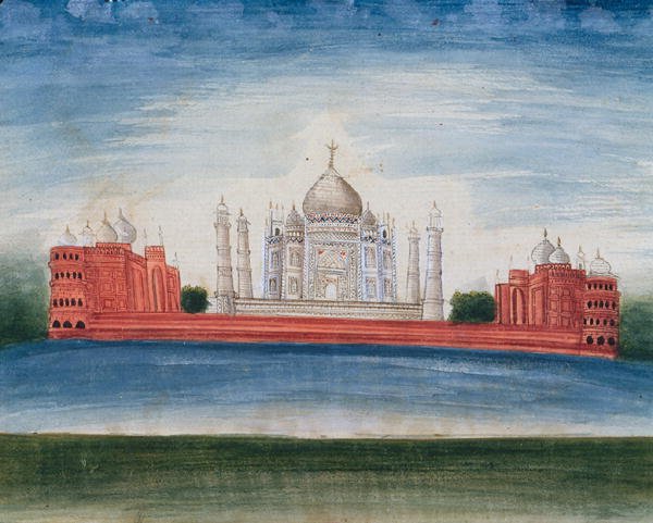 The Taj Mahal at Agra by Indian School