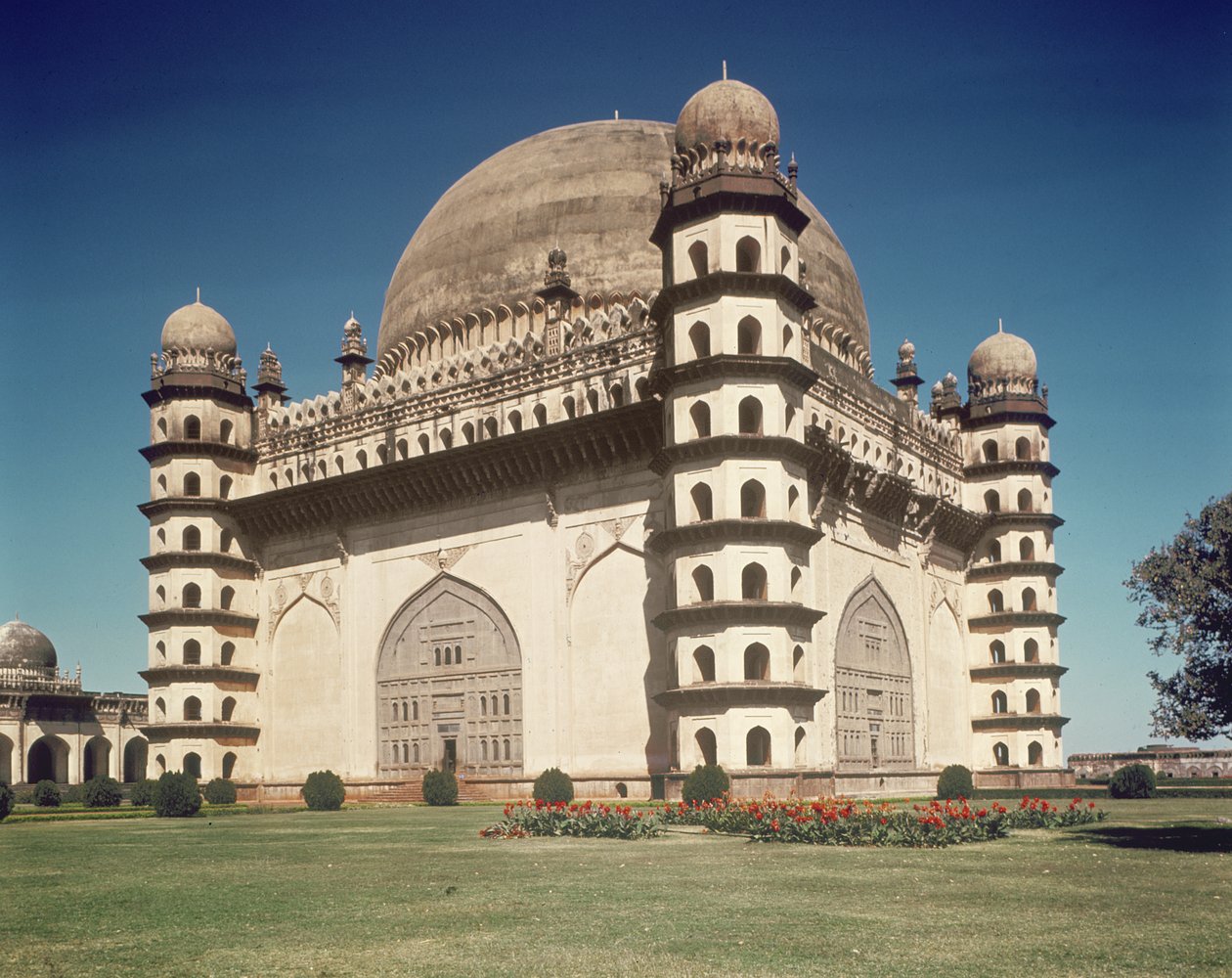 View of the Gol Gumbaz, Mausoleum to Mohammed Adil Shah II Built in 1659 by Indian School