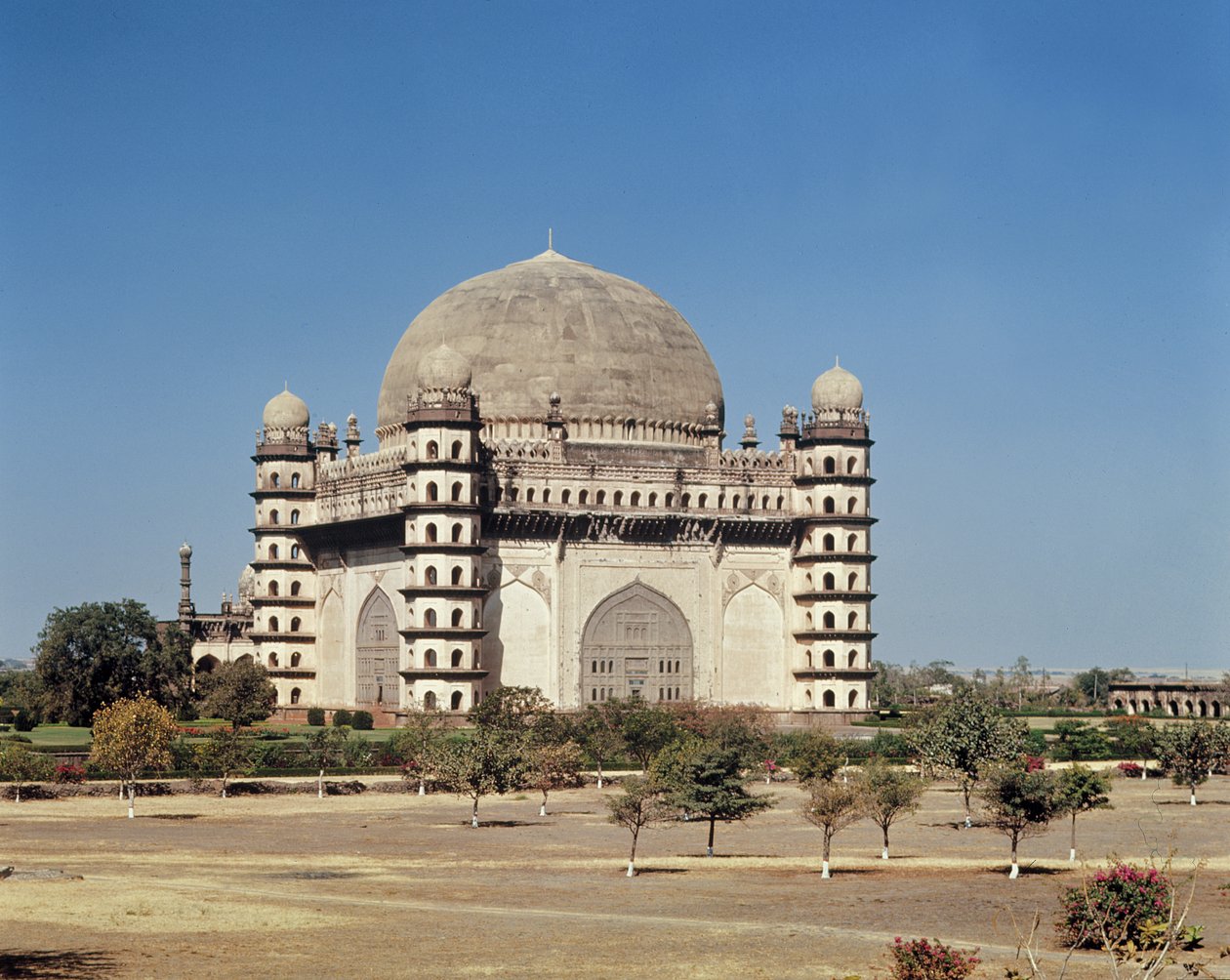 View of the Gol Gumbaz, Mausoleum to Mohammed Adil Shah II Built in 1659 by Indian School