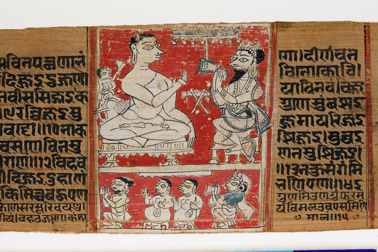 Vimalaprava converses with Raji and Lakshmi, c.1300 by Indian School