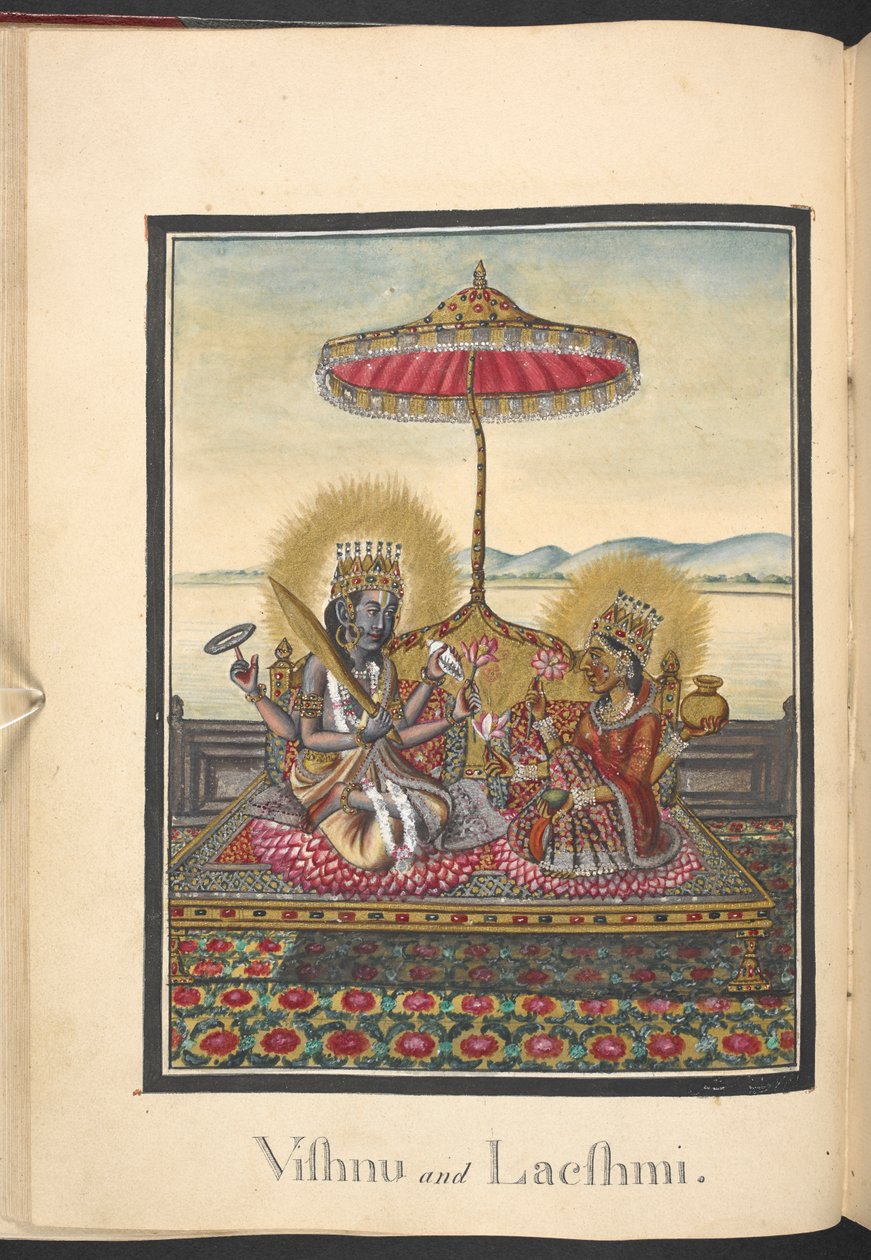 Vishnu and Lakshmi by Indian School: Buy fine art prints