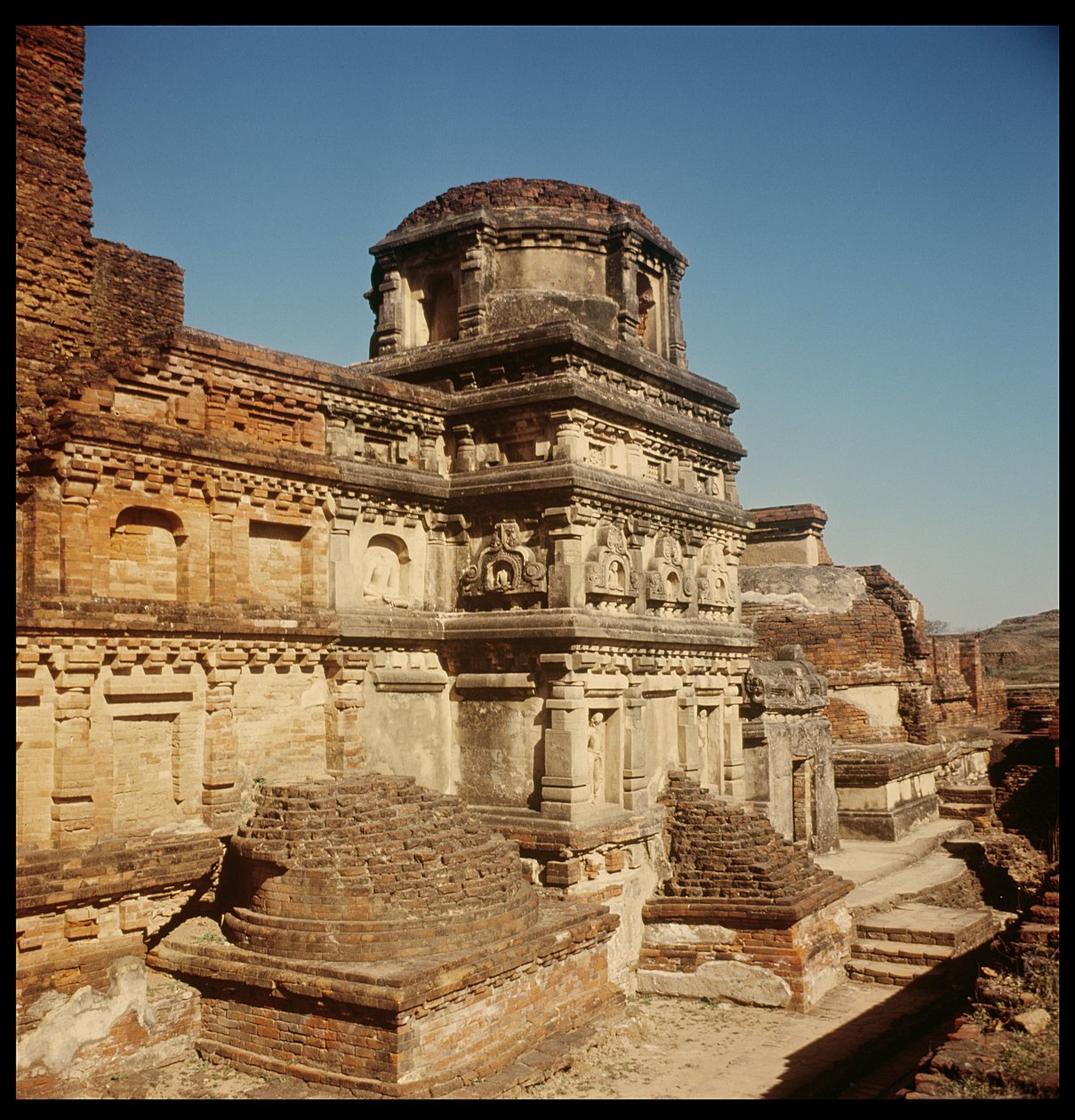 Votive stupa of the principal temple of Site III by Indian School