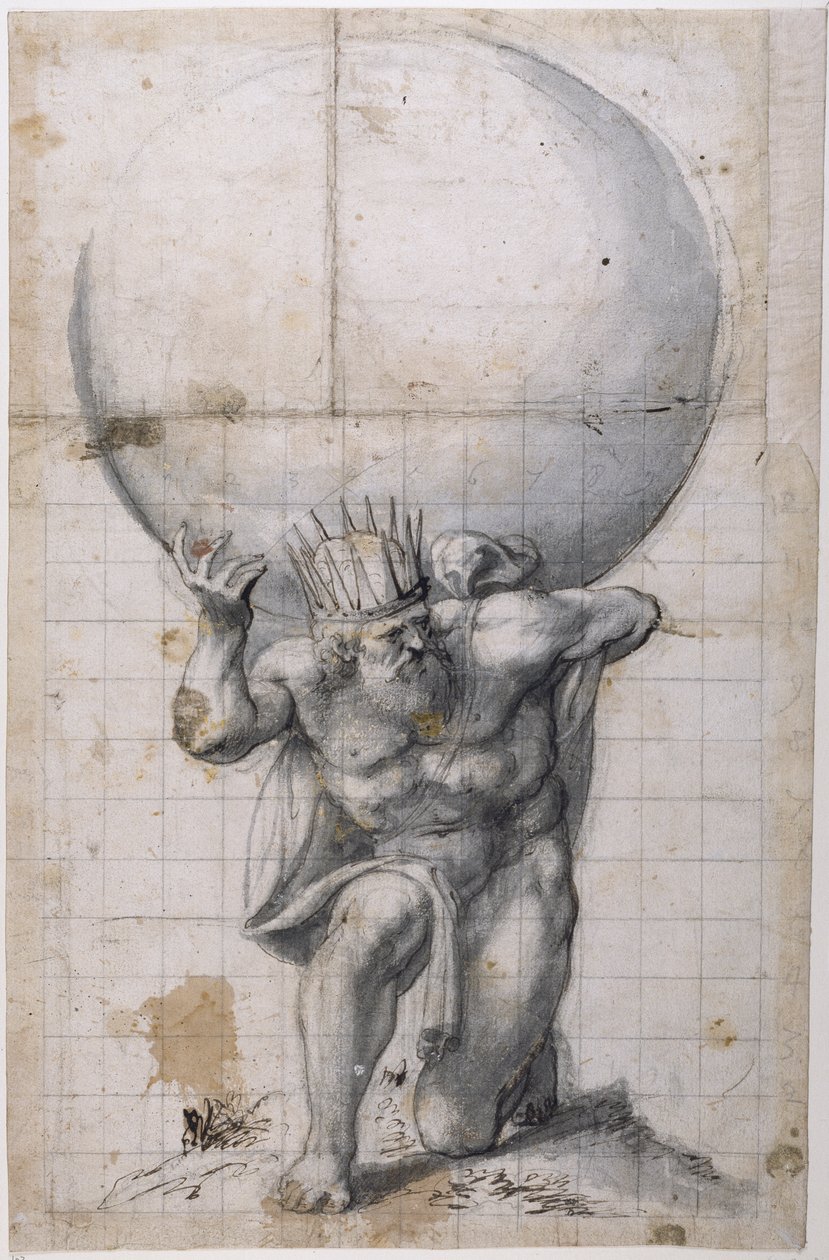 Atlas: back shutter or scene of relief by Inigo Jones