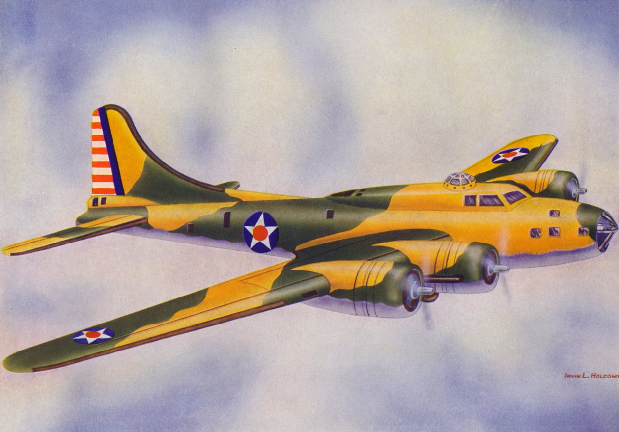 Boeing B-17E, Flying Fortress by Irvin L. Holcombe