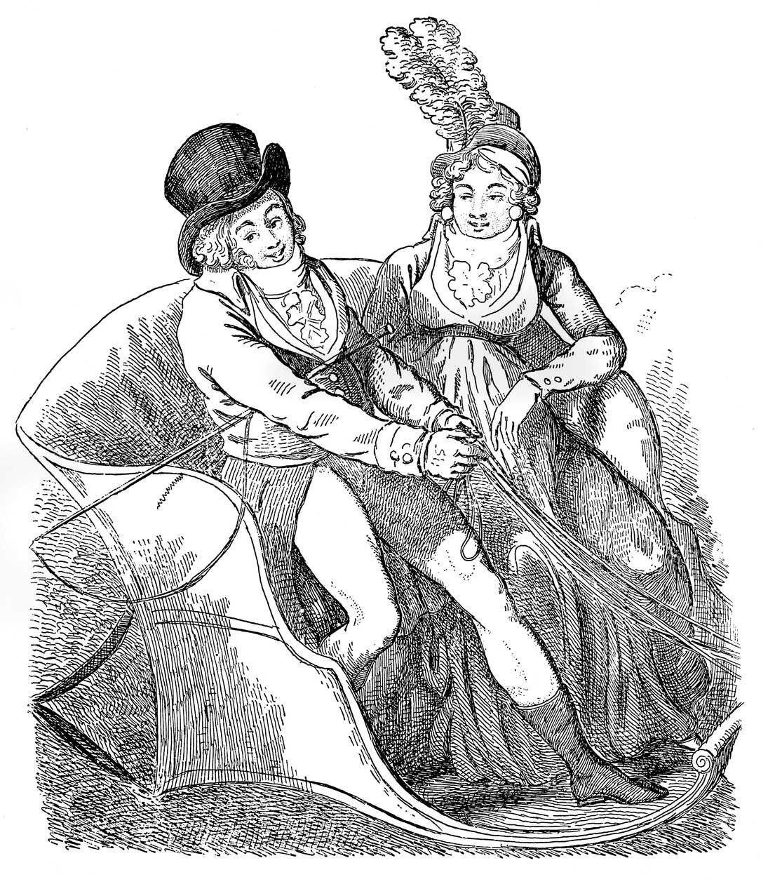 A Goldfinch and his Mistress, 1796 by Isaac Cruikshank