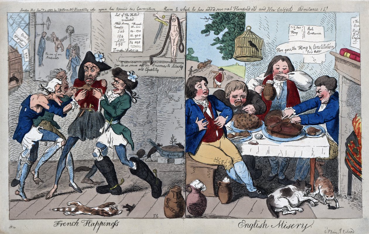 French Happiness: English Misery by Isaac Cruikshank