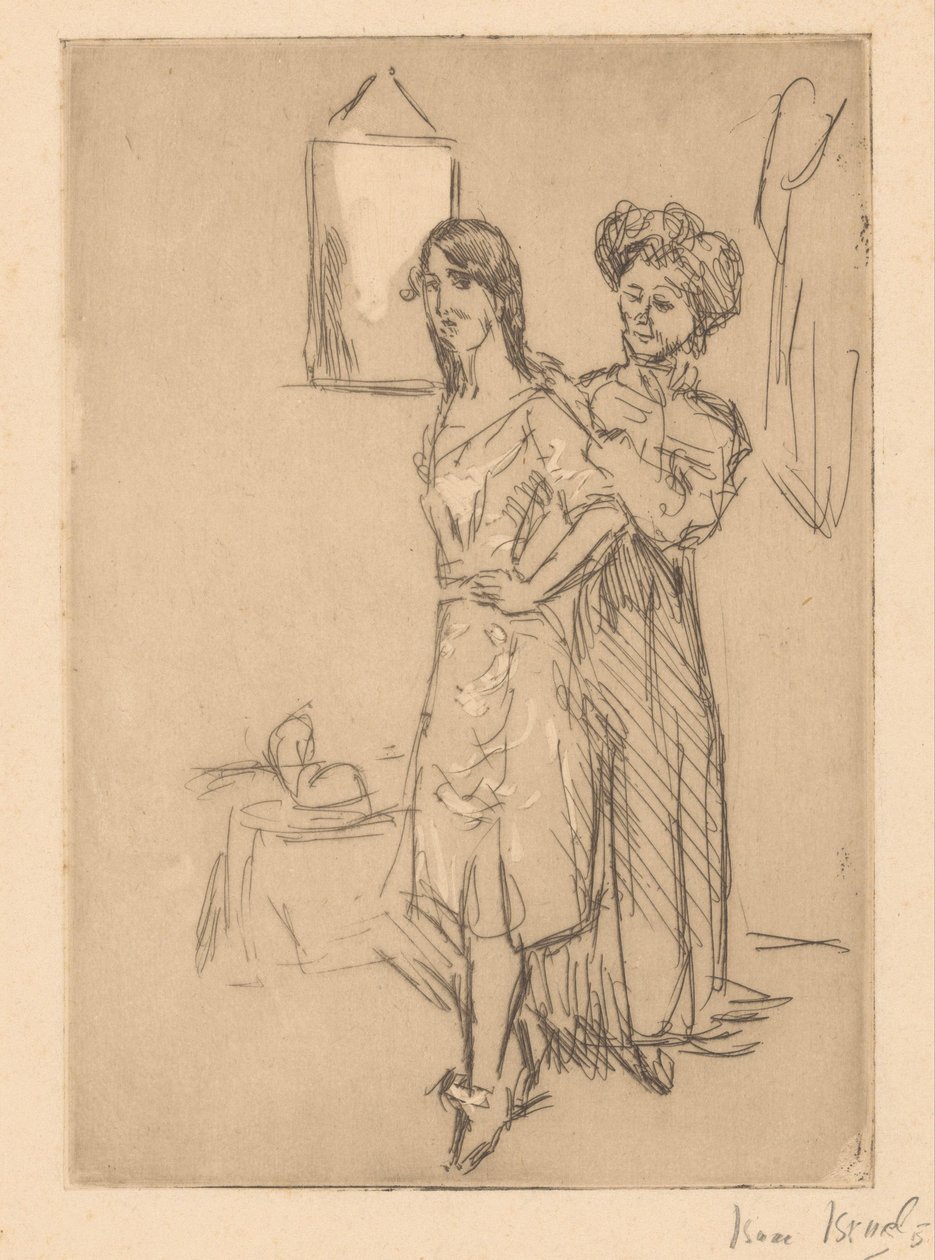 Young Woman at the Milliner by Isaac Israels (signed by artist)