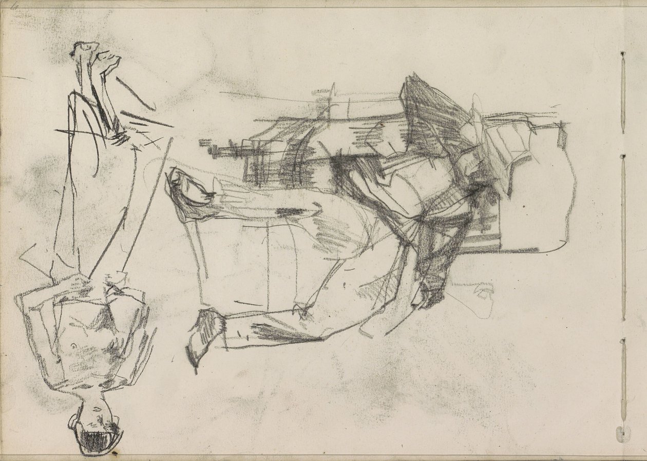 Man on a Chair and a Standing Woman by Isaac Israels