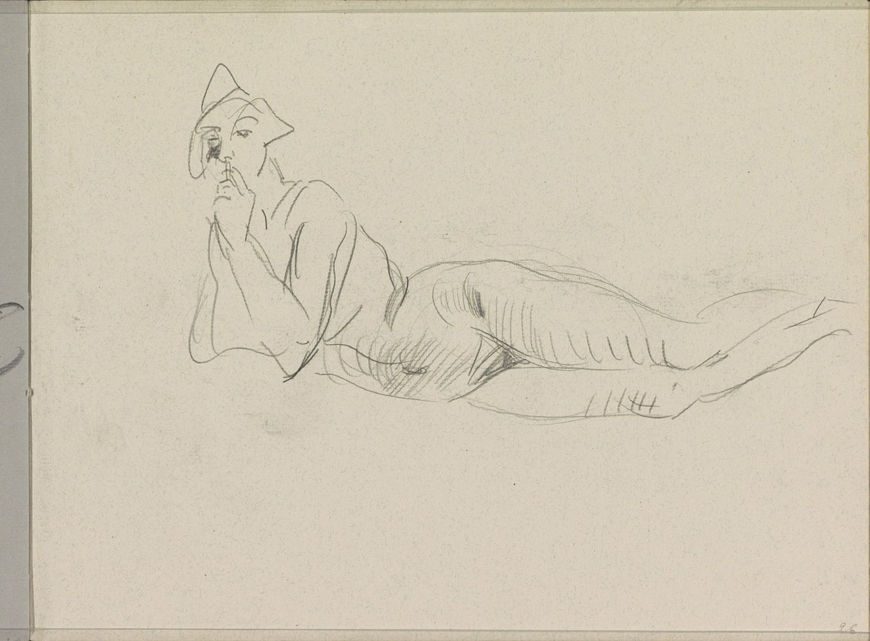 Reclining Female Nude by Isaac Israels