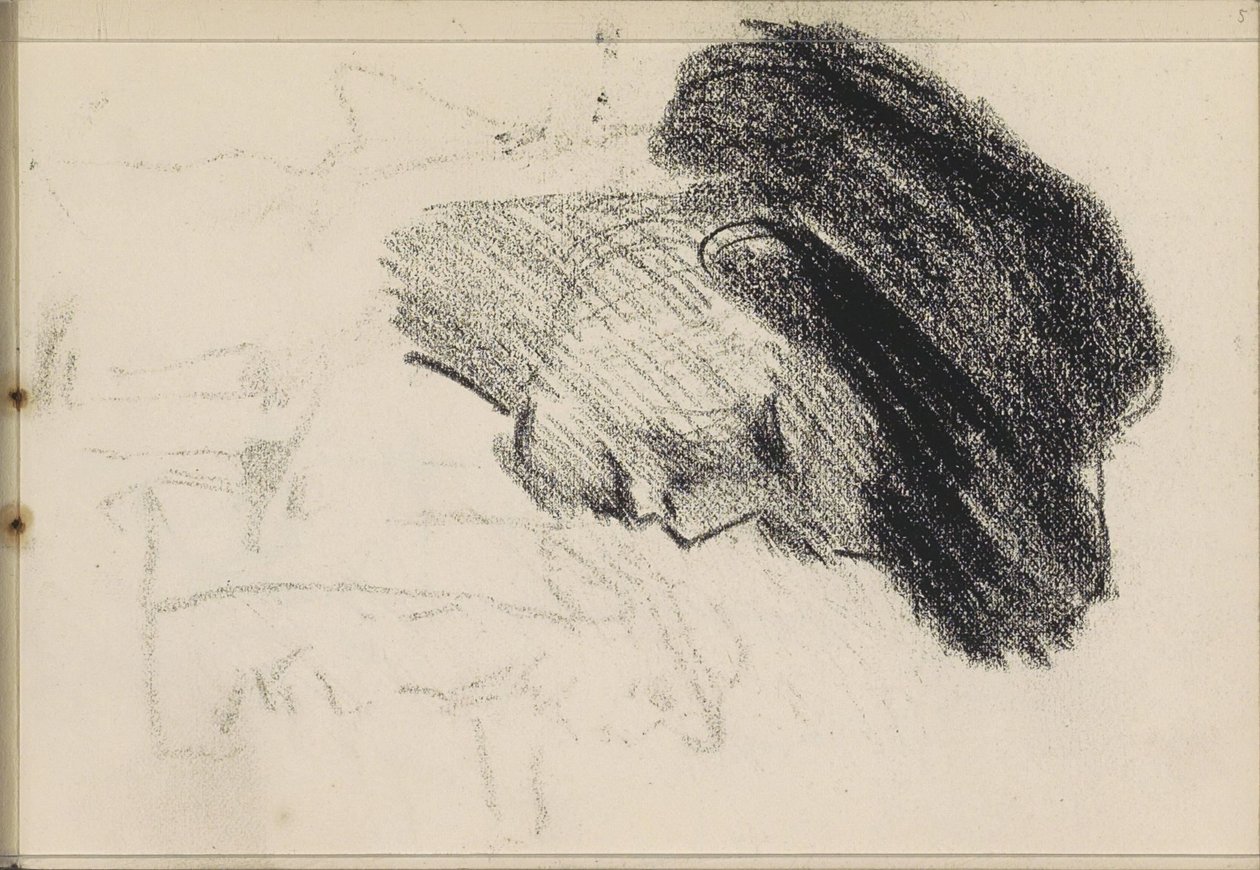 Woman's Head, in Profile by Isaac Israels: Fine art print