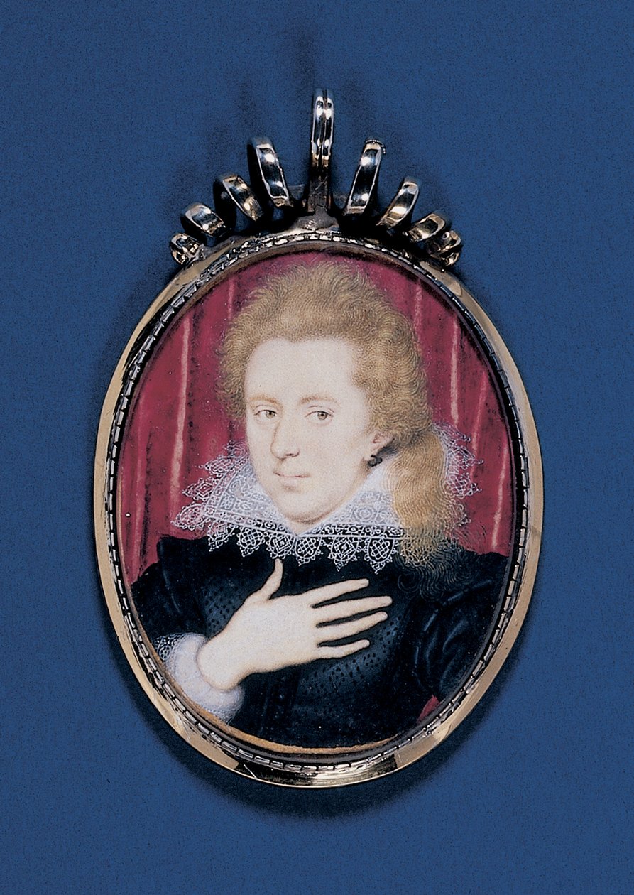 Portrait miniature of a young gentleman, c.1615 by Isaac Oliver