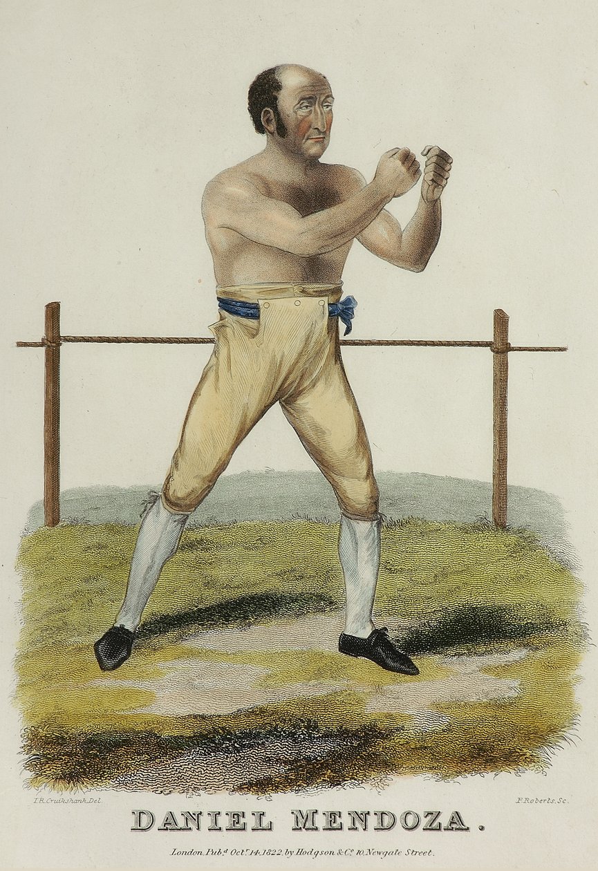 Daniel Mendoza, engraved by P. Roberts, published in 1822 by Isaac Robert (after) Cruikshank
