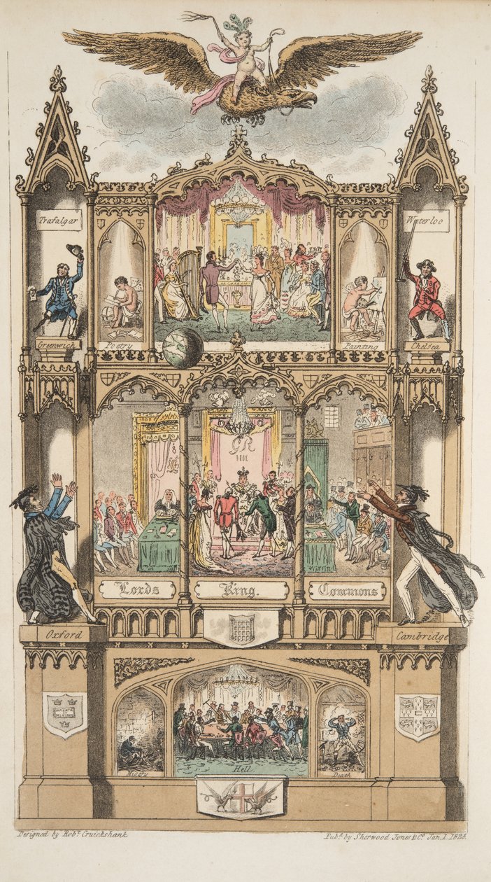 Frontispiece, from The English Spy by Isaac Robert Cruikshank