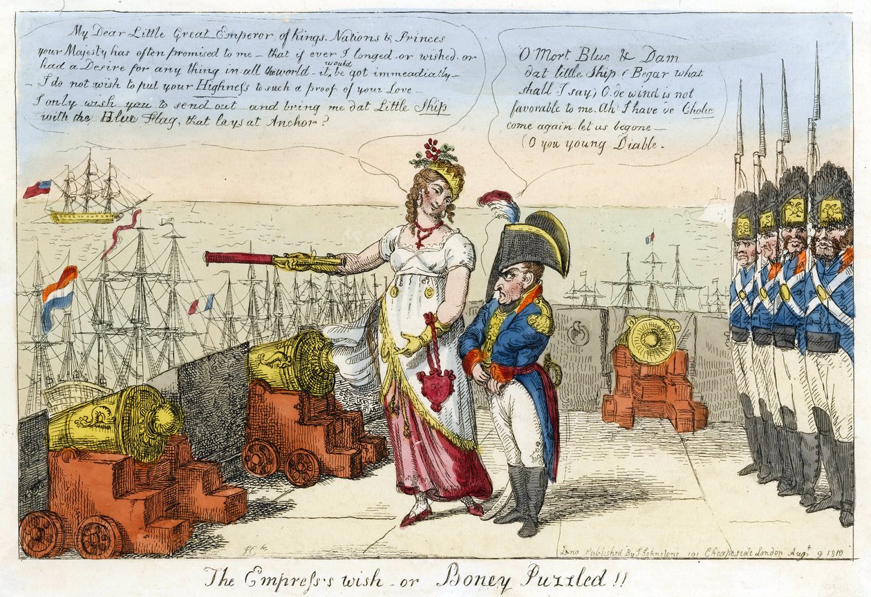 The Empress Wish or Boney Puzzled! by Isaac Robert Cruikshank