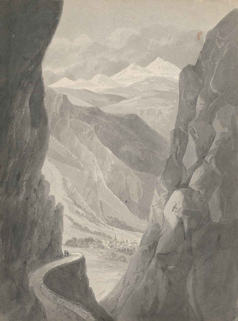 Pass of the Gemmi, Descending to Leukerbad, Switzerland by Isaac Weld