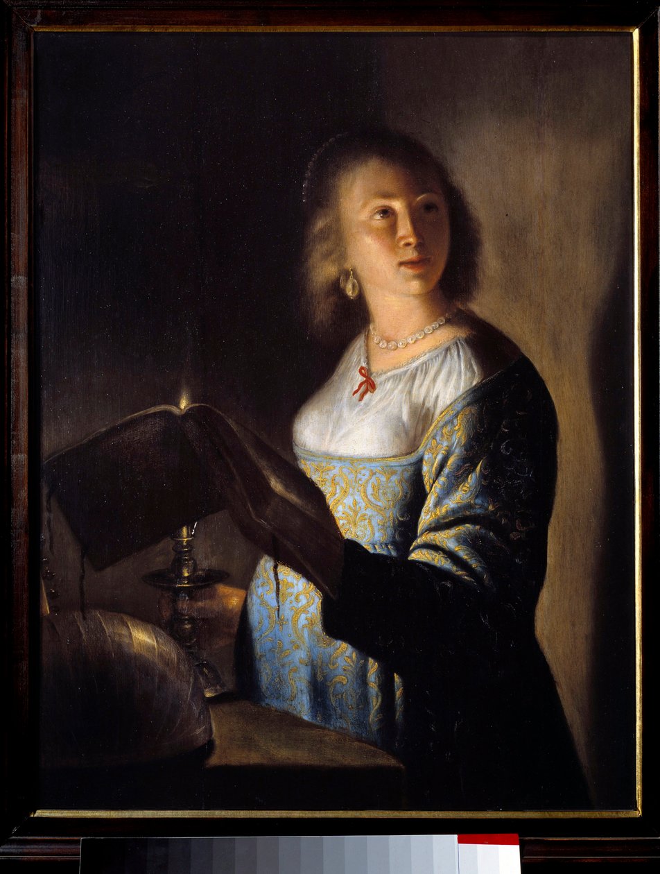 Young Girl with a Candle by Isaac de Jouderville