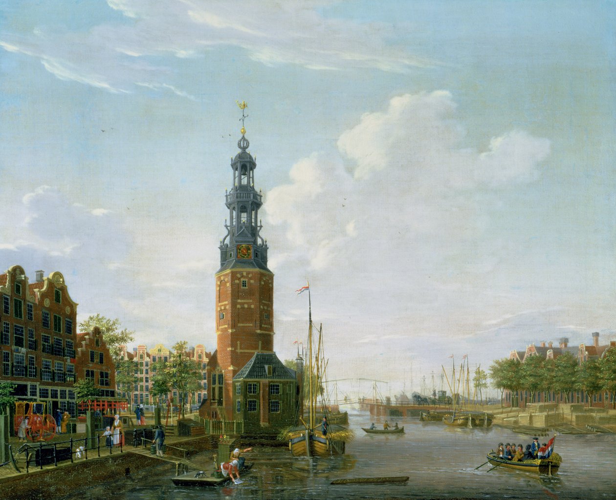 View of Amsterdam with the Montelbaanstower on the Oude Schans, 1777 by Isaac Ouwater