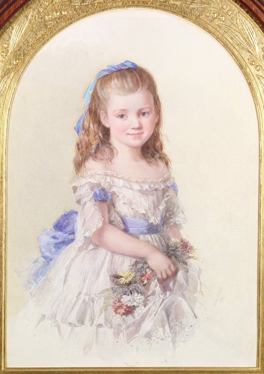 Portrait of Winifred Mary Bombass, Aged Ten, 1872 by Isabel Oakley Naftel