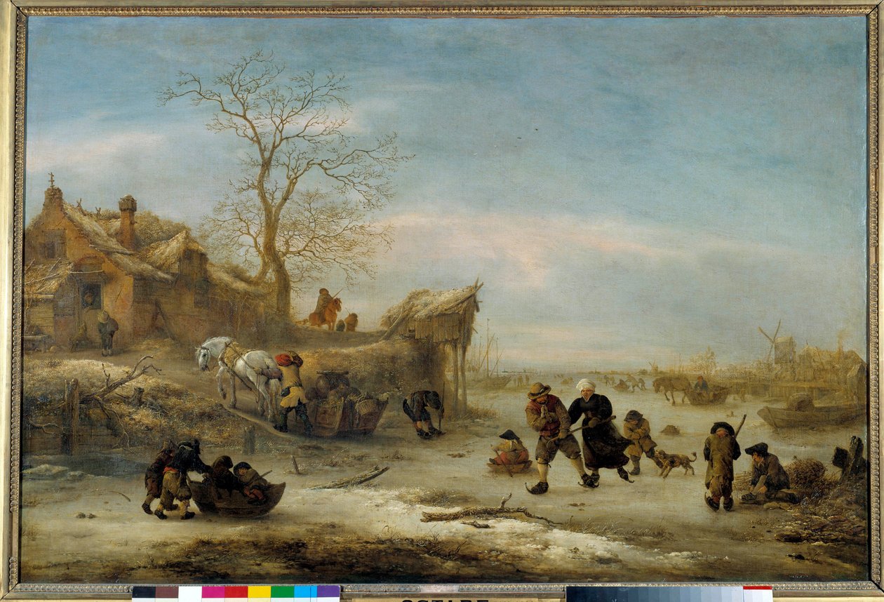 Canal with Pair Skating by Isack van Ostade