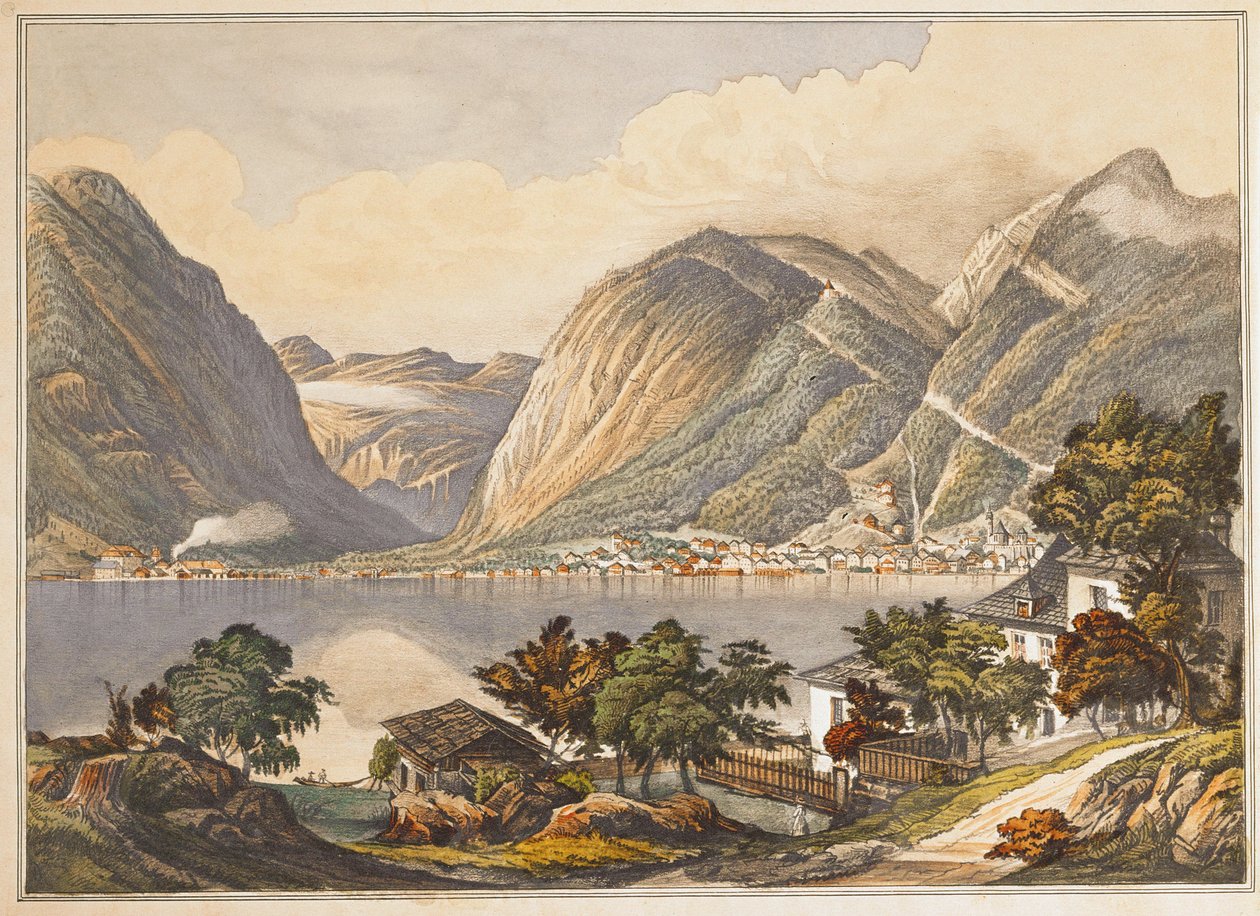 Hallstatt Burial Site, a Collection of 19th Century Watercolours by Isidor Engel