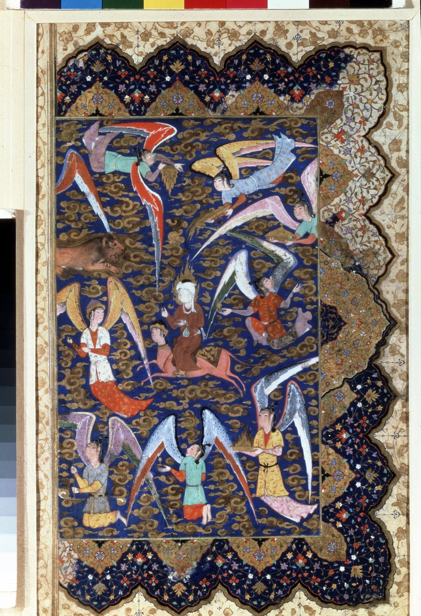 The Prophet Muhammad (570-632) During the Mirac by Islamic School