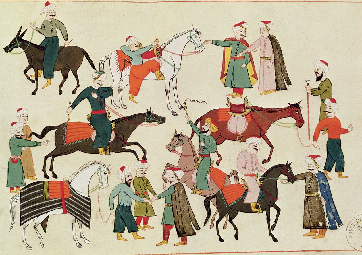 A Horse Market by Islamic School