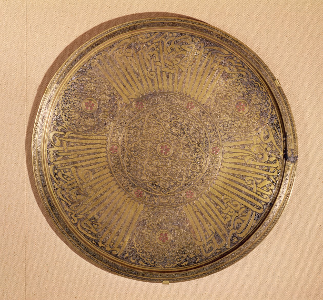 Plate inscribed with the name of Sultan Al-Mujahid Saif-ud-din Ali Rasulid Dynasty, Yemen by Islamic School