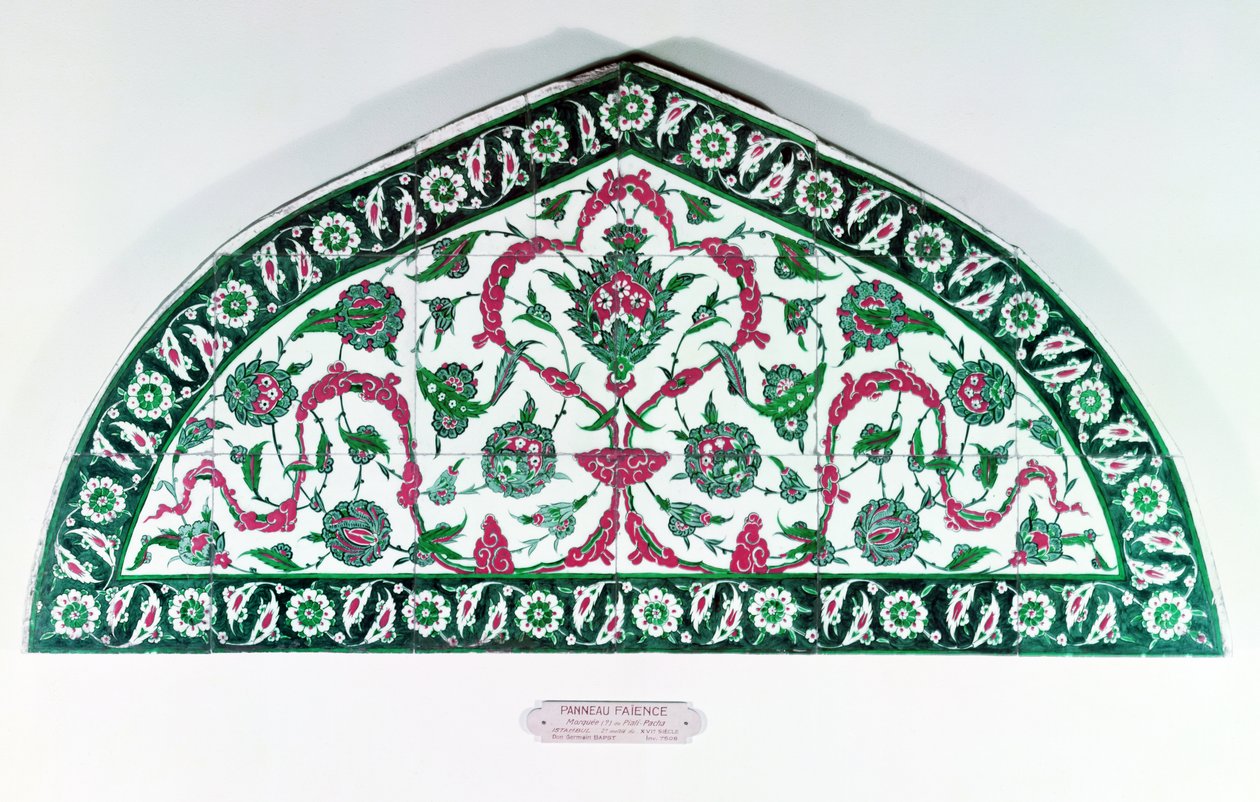 Tiled lintel, from Istanbul, Turkey by Islamic School