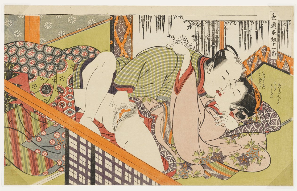 Foreplay, No. 7 from Twelve Bouts in the Way of Love by Isoda Koryusai