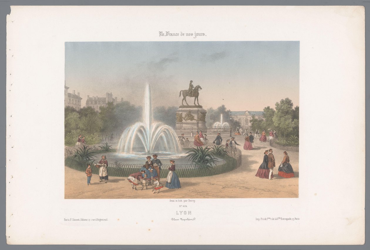 View of Place Napoléon in Lyon (Contemporary France) by Isodore Laurent Deroy