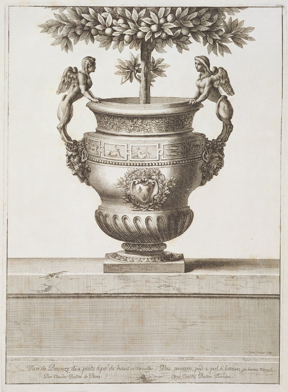 Bronze urns as used for citrus trees, illustration from 