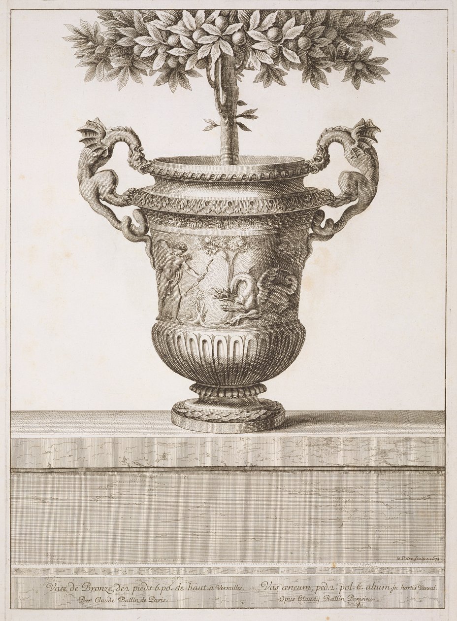 Bronze urns as used for citrus trees, illustration from 