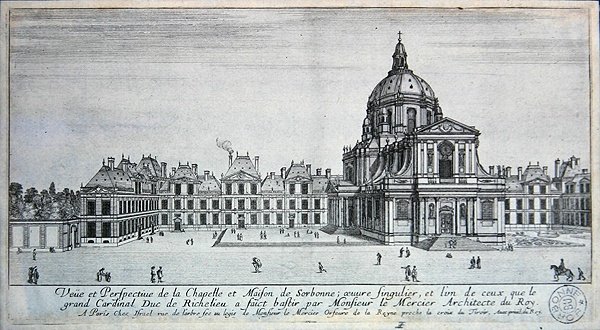 View of the Chapel and Maison de Sorbonne (engraving) by Israel the Younger Silvestre