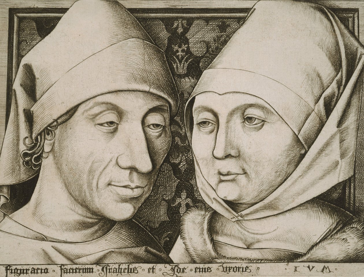 Self-Portrait with His Wife, Ida by Israhel van Meckenem