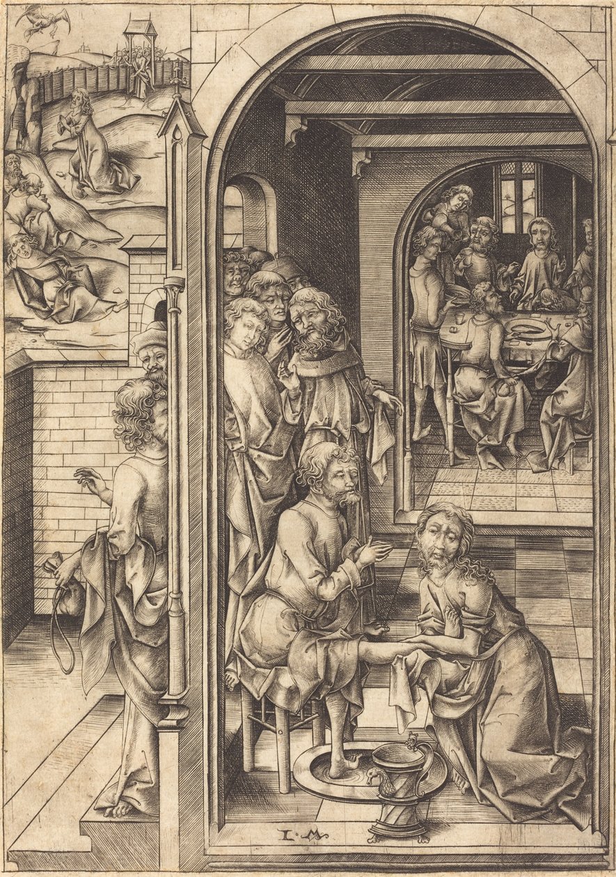 Christ Washing the Feet of the Apostles, c. 1480 by Israhel van Meckenem