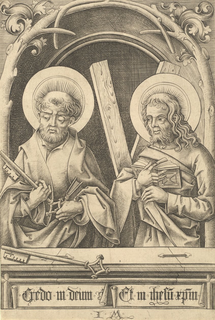Saints Peter and Andrew, c. 1480-1485 by Israhel van Meckenem