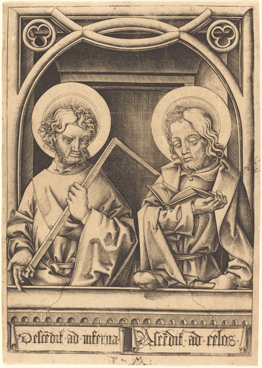 Saints Thomas and James the Less, c. 1480-1485 by Israhel van Meckenem